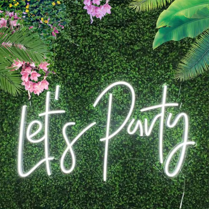 Neon Sign Hire: Let's Party