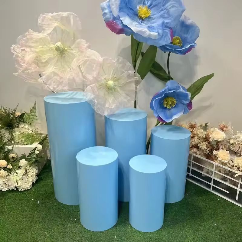 Blue Metal Round Plinth Hire