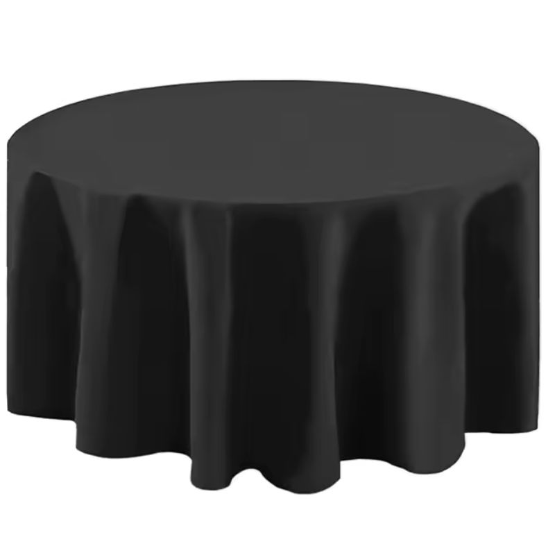 Black Round Banquet Tablecloth Hire