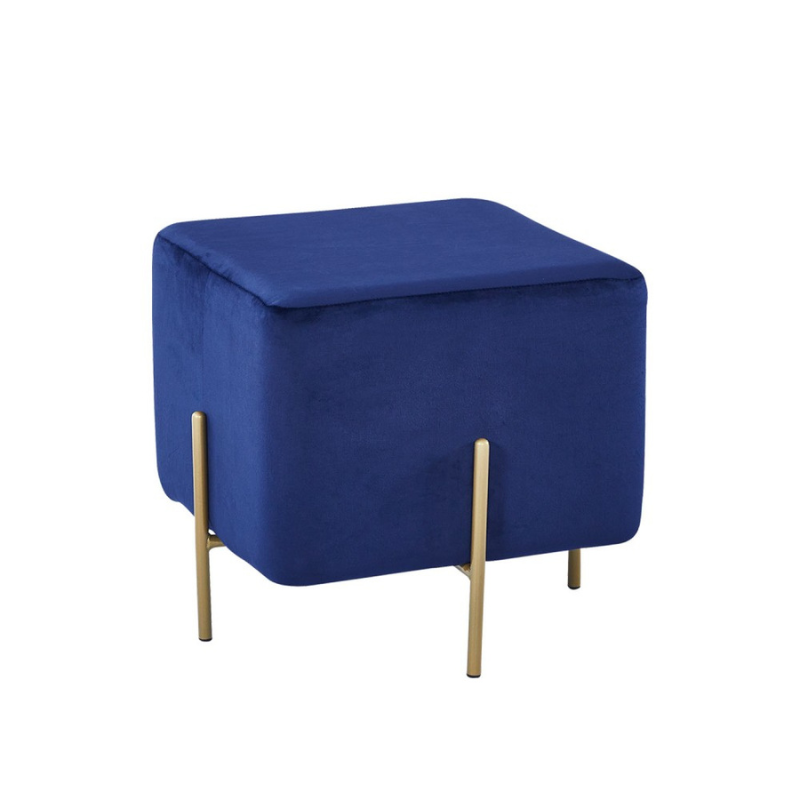 Blue Ottoman Cube Stool Hire