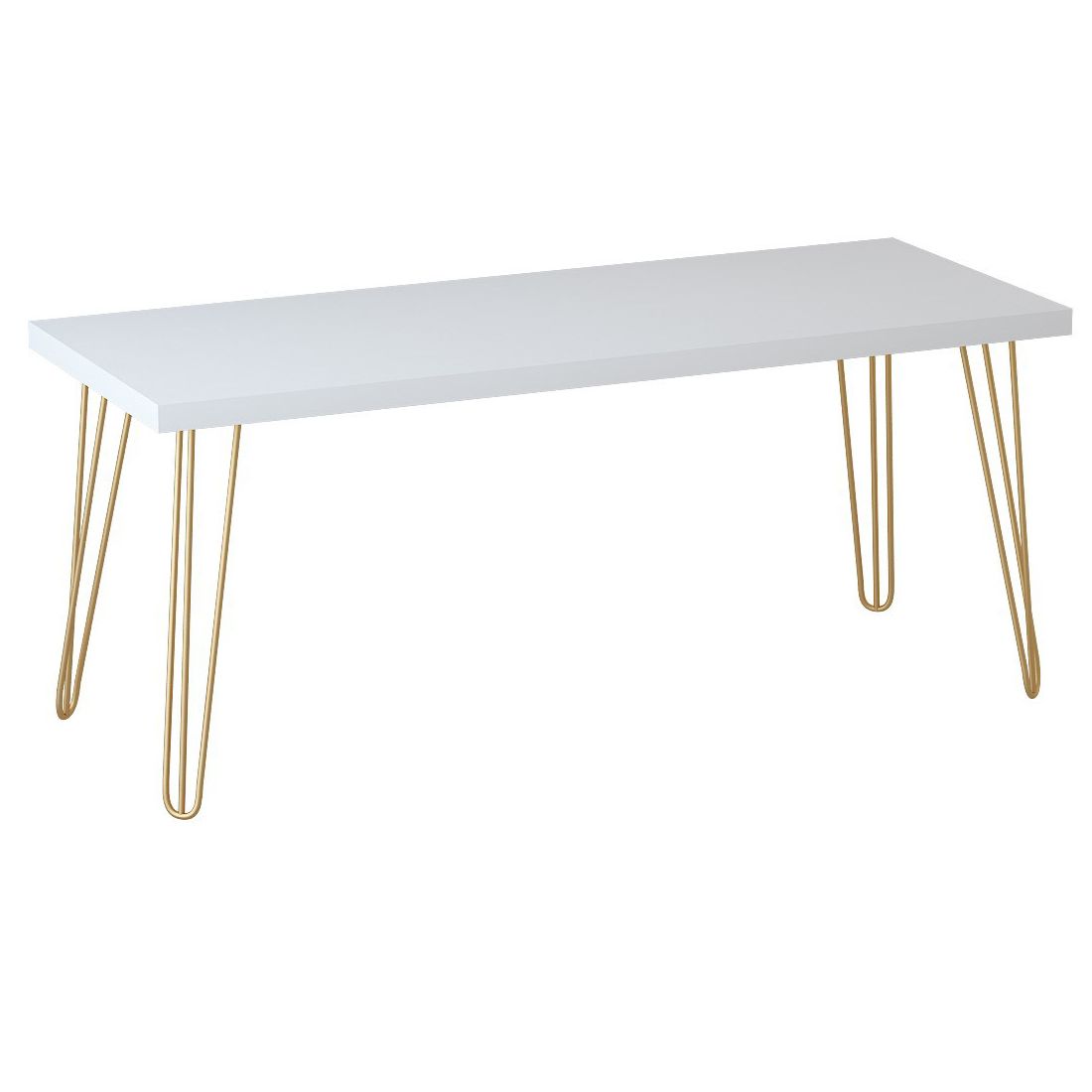 Gold Hairpin High Bar Table W/ White Top Hire