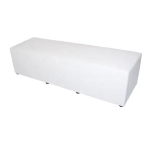 White Ottoman Bench Hire