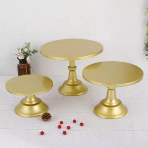 Gold Metal Cake Stand Set Of 3