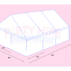 6m X 9m -Clear Framed Marquee