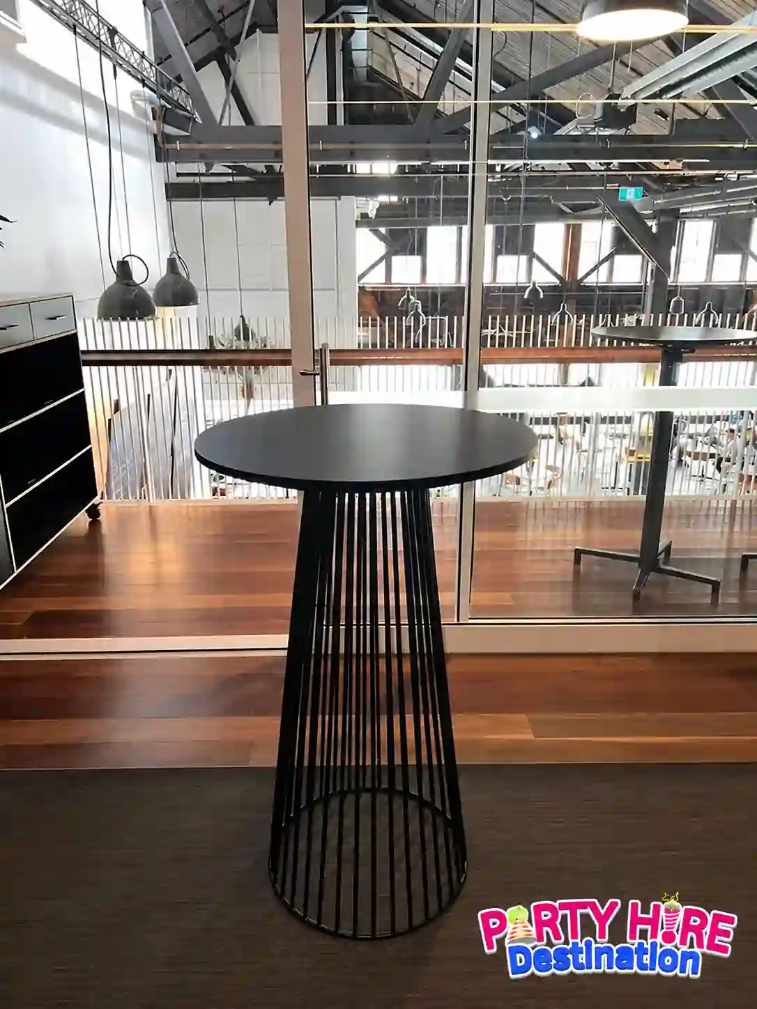 Black Wire Cocktail Table Hire - Image 2