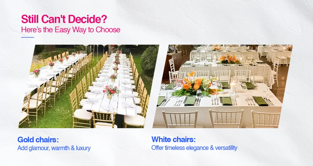 Gold or White Tiffany chair